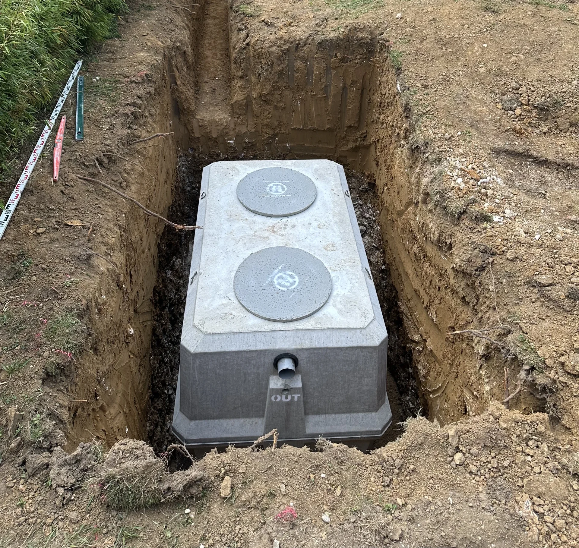 Microstation d’épuration posée en fouille par Chrono TP 89 dans l’Yonne